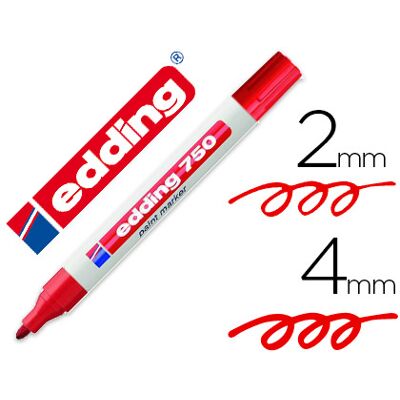 Marcador Edding Ponta de Fibra 750 Vermelho Ponta Redonda 3,5 mm Marcador Edding Ponta de Fibra 750 Vermelho Ponta Redonda 3,5 mm