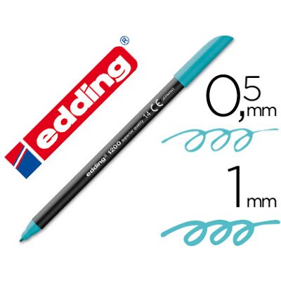 Marcador Edding Ponta Fibra 1200 Azul Turquesa N. 14 -Ponta Redeonda 0. Marcador Edding Ponta Fibra 1200 Azul Turquesa N. 14 -Ponta Redeonda 0.