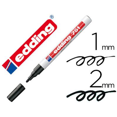 Marcador Edding Ponta Fibra 751 Preto Ponta Redonda 1-2 mm Marcador Edding Ponta Fibra 751 Preto Ponta Redonda 1-2 mm