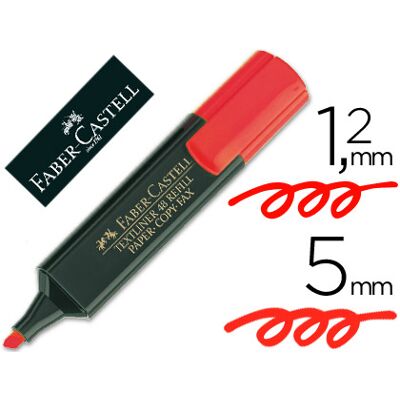 FABER-CASTELL Marcador Faber Fluorescente 48-21 Vermelho FABER-CASTELL Marcador Faber Fluorescente 48-21 Vermelho