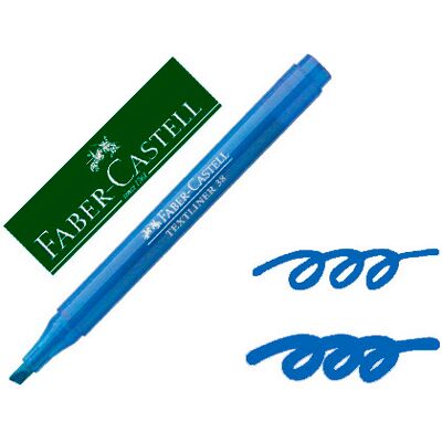 FABER-CASTELL Marcador Faber Fluorescente Textliner 38 Azul FABER-CASTELL Marcador Faber Fluorescente Textliner 38 Azul