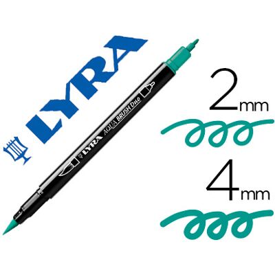 Marcador Lyra Aqua Brush Aguarelavel Dupla Ponta Fina e Pincel Verde Noite Marcador Lyra Aqua Brush Aguarelavel Dupla Ponta Fina e Pincel Verde Noite