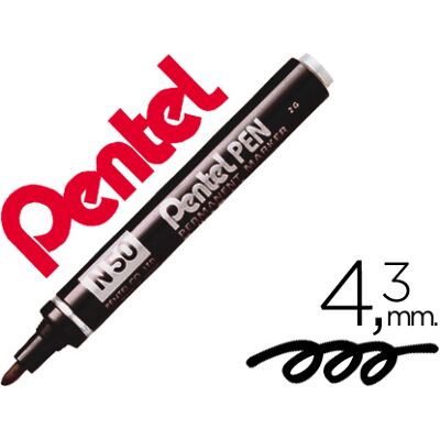 Marcador Pentel N50 Permanente Preto Marcador Pentel N50 Permanente Preto