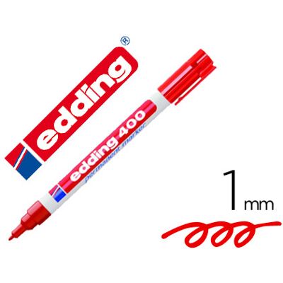 Marcador Edding Marcador Permanente 400 Vermelho Ponta Redonda 1mm Marcador Edding Marcador Permanente 400 Vermelho Ponta Redonda 1mm
