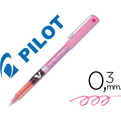 Marcador Pilot Ponta Fina V-5 Rosa 0.5 mm Marcador Pilot Ponta Fina V-5 Rosa 0.5 mm