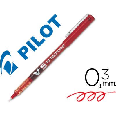 Marcador Pilot Ponta Fina V-5 Vermelho 0.5 mm Marcador Pilot Ponta Fina V-5 Vermelho 0.5 mm