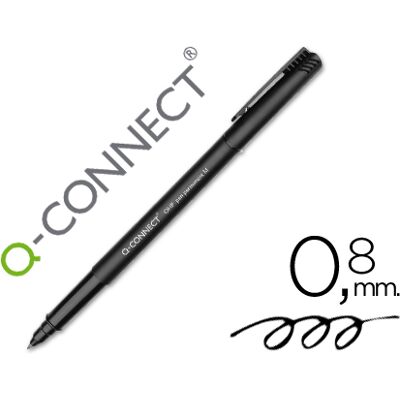 Marcador Q-Connect Retroprojecao Ponta Fibra Media Redonda 0.8 mm Permanente Preto Marcador Q-Connect Retroprojecao Ponta Fibra Media Redonda 0.8 mm Permanente Preto