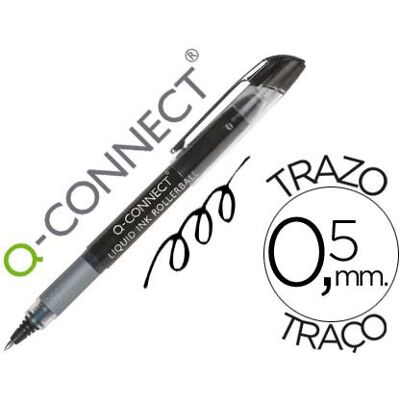 Marcador Q-Connect Roller Ball Preto 0,7 mm Marcador Q-Connect Roller Ball Preto 0,7 mm