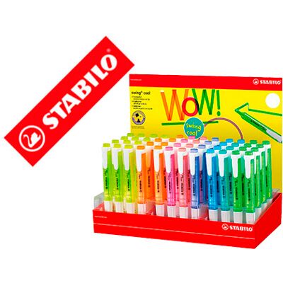 Marcador Stabilo Fluorescente Swing Cool Expositor de 48 Unidades Cores Sortidas Marcador Stabilo Fluorescente Swing Cool Expositor de 48 Unidades Cores Sortidas