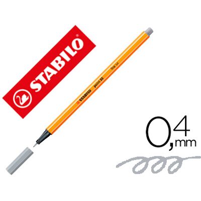 Marcador Stabilo Ponta de Fibra Point 88 Cinza Azulado Claro 0,4 mm Marcador Stabilo Ponta de Fibra Point 88 Cinza Azulado Claro 0,4 mm