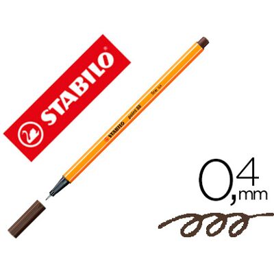 Marcador Stabilo Ponta de Fibra Point 88 Sombra 0,4 mm Marcador Stabilo Ponta de Fibra Point 88 Sombra 0,4 mm