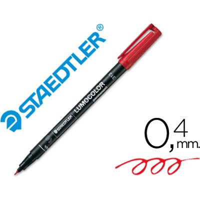 Marcador Staedtler Lumocolor Retroprojecao Permanente 313-2 Ponta 0,4mm Vermelho Marcador Staedtler Lumocolor Retroprojecao Permanente 313-2 Ponta 0,4mm Vermelho