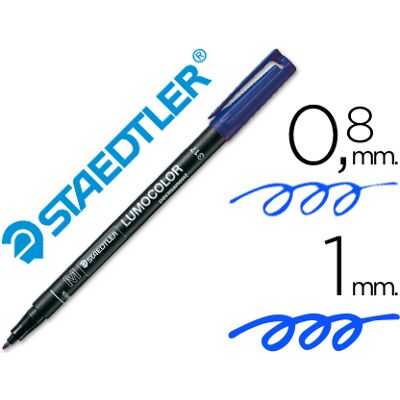 Marcador Staedtler Lumocolor Retroprojecao Permanente 317-3 Ponta 0,8-1 mm Azul Marcador Staedtler Lumocolor Retroprojecao Permanente 317-3 Ponta 0,8-1 mm Azul