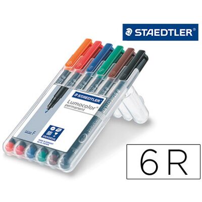 Marcador Staedtler Lumocolor Retroprojecao Permanente 318-5 Ponta 0,6mm Verde (6 Unidades) Marcador Staedtler Lumocolor Retroprojecao Permanente 318-5 Ponta 0,6mm Verde (6 Unidades)