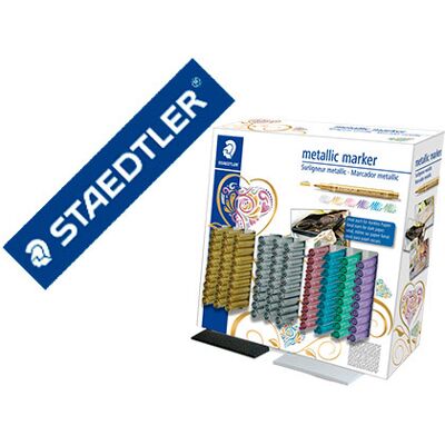 Marcador Staedtler Metalico 8323 Expositor de Secretaria de 100 Unidades Cores Sortidas Marcador Staedtler Metalico 8323 Expositor de Secretaria de 100 Unidades Cores Sortidas