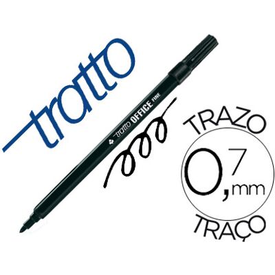 GIOTTO Marcador Tratto Office Fine Ponta de Fibra Traco 0,7 mm Preto GIOTTO Marcador Tratto Office Fine Ponta de Fibra Traco 0,7 mm Preto