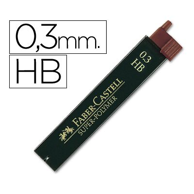 Minas Faber-Castell Grafite 9063 0,3mm Hb Tubo de 12 Minas Minas Faber-Castell Grafite 9063 0,3mm Hb Tubo de 12 Minas