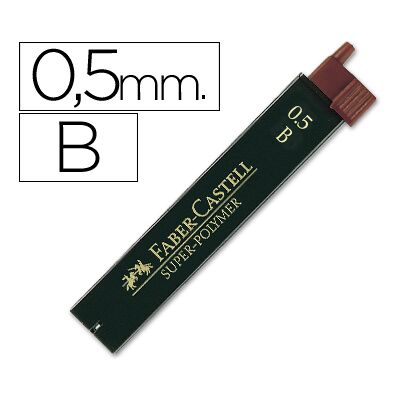 Minas Faber-Castell Grafite 9065 0,5mm B Tubo 12 Minas Minas Faber-Castell Grafite 9065 0,5mm B Tubo 12 Minas