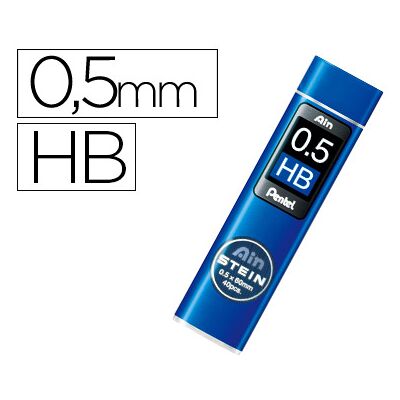 Minas Pentel Ain Stein 0.5 Hb Estojo c/ 40 Minas Minas Pentel Ain Stein 0.5 Hb Estojo c/ 40 Minas