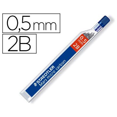 Minas Staedtler Mars Micro Grafite 0,5 mm 2B Tubo c/ 12 Unidades Minas Staedtler Mars Micro Grafite 0,5 mm 2B Tubo c/ 12 Unidades