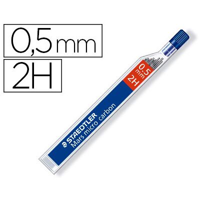 Minas Staedtler Mars Micro Grafite 0,5 mm 2H Tubo c/ 12 Unidades Minas Staedtler Mars Micro Grafite 0,5 mm 2H Tubo c/ 12 Unidades