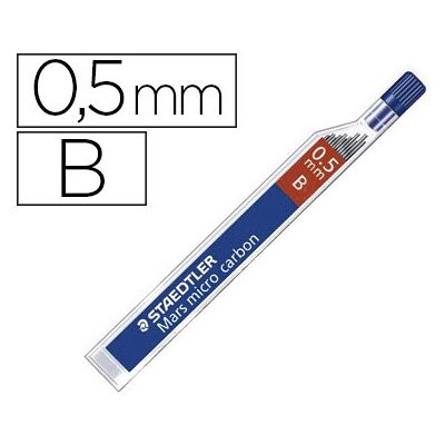 Minas Staedtler Mars Micro Grafite 0,5 mm B Tubo c/ 12 Unidades Minas Staedtler Mars Micro Grafite 0,5 mm B Tubo c/ 12 Unidades