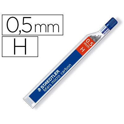 Minas Staedtler Mars Micro Grafite 0,5 mm H Tubo c/ 12 Unidades Minas Staedtler Mars Micro Grafite 0,5 mm H Tubo c/ 12 Unidades