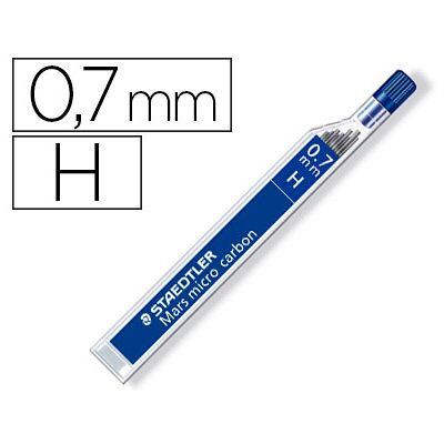 Minas Staedtler Mars Micro Grafite 0,7 mm H Tubo c/ 12 Unidades Minas Staedtler Mars Micro Grafite 0,7 mm H Tubo c/ 12 Unidades