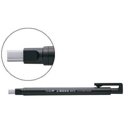 Porta Borrachas Tombow c/ Clip Ponta de Borracha Branca Rectangular 2,5 X 5 mm Cor Preto Porta Borrachas Tombow c/ Clip Ponta de Borracha Branca Rectangular 2,5 X 5 mm Cor Preto