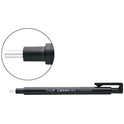 Porta Borrachas Tombow c/ Clip Ponta de Borracha Preta Redonda 2,3 mm Diametro Cor Preto Porta Borrachas Tombow c/ Clip Ponta de Borracha Preta Redonda 2,3 mm Diametro Cor Preto
