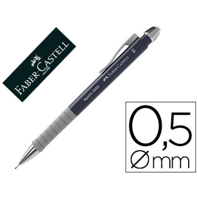 FABER-CASTELL Portaminas Faber Castell 0.5 mm Apollo Retractil Color Azul Oscuro FABER-CASTELL Portaminas Faber Castell 0.5 mm Apollo Retractil Color Azul Oscuro