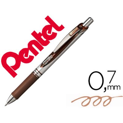 Roller Pentel Bl77 0,7 mm Energel Retratil Castanho Roller Pentel Bl77 0,7 mm Energel Retratil Castanho