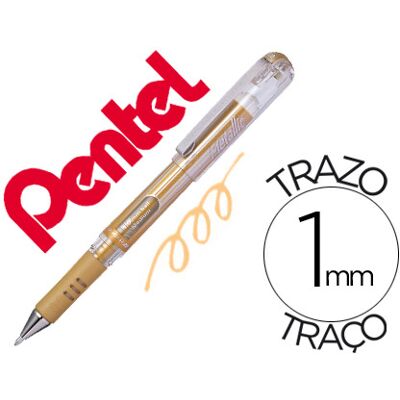 Roller Pentel Hybrid Gel K230M Ponta de 1,0 mm Cor Ouro Roller Pentel Hybrid Gel K230M Ponta de 1,0 mm Cor Ouro