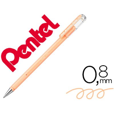 Roller Pentel K108 Laranja Pastel 0,8 mm Roller Pentel K108 Laranja Pastel 0,8 mm