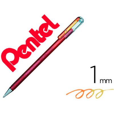 Roller Pentel K110 Dual Metallic Cor Laranja e Amarelo Metalico Roller Pentel K110 Dual Metallic Cor Laranja e Amarelo Metalico
