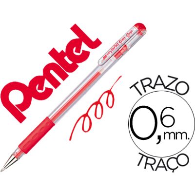Roller Pentel K116 Gel Grip Vermelho Roller Pentel K116 Gel Grip Vermelho