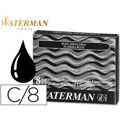 Tinta Estilografica Waterman Preta-Caixa 8 Recargas Tinta Estilografica Waterman Preta-Caixa 8 Recargas