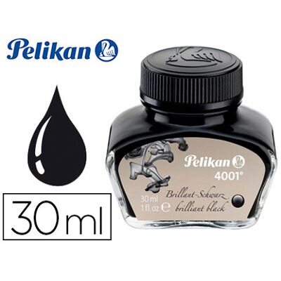 Tinta Pelikan 4001 , 30 ml Preto Brilhante Tinta Pelikan 4001 , 30 ml Preto Brilhante