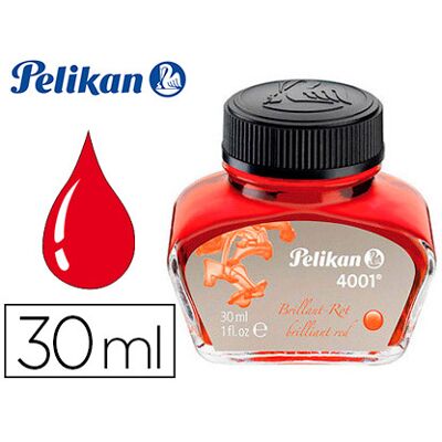 Tinta Pelikan 4001 30ml Vermelho Brilhante Tinta Pelikan 4001 30ml Vermelho Brilhante