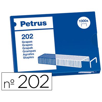 Agrafos Petrus Bambina N. 202, Caixa 1000 Agrafos Petrus Bambina N. 202, Caixa 1000