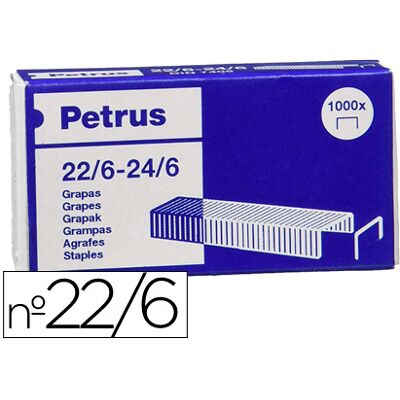 Agrafos Petrus Nº 22/6 Caixa de 1000 Unidades Galvanizados Agrafos Petrus Nº 22/6 Caixa de 1000 Unidades Galvanizados