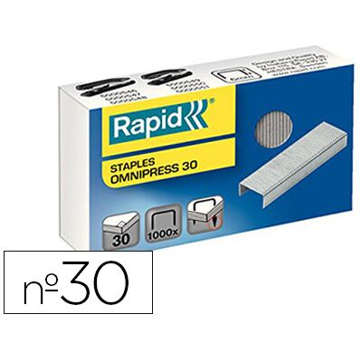 Agrafos Rapid Omnipress 30 Caixa de 1000 Unidades Galvanizados Agrafos Rapid Omnipress 30 Caixa de 1000 Unidades Galvanizados