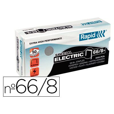 Agrafos Rapid Super Strong Nº 66/8+ Caixa de 5000 Unidades Galvanizados Agrafos Rapid Super Strong Nº 66/8+ Caixa de 5000 Unidades Galvanizados