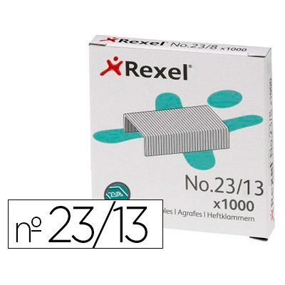 Agrafos Rexel de Aco Nº 23/13 Caixa de 1000 Unidades Agrafos Rexel de Aco Nº 23/13 Caixa de 1000 Unidades