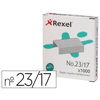 Agrafos Rexel de Aco Nº23/17 Caixa de 1000 Unidades Agrafos Rexel de Aco Nº23/17 Caixa de 1000 Unidades