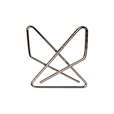 CSP Clips Borboleta Niquelados - Caixa de 12 - Grande CSP Clips Borboleta Niquelados - Caixa de 12 - Grande