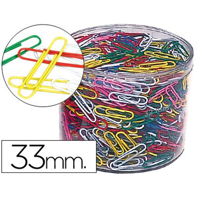 CSP Clips N. 2 Cores Sortidas 33 mm Caixa 1000 Unidades CSP Clips N. 2 Cores Sortidas 33 mm Caixa 1000 Unidades
