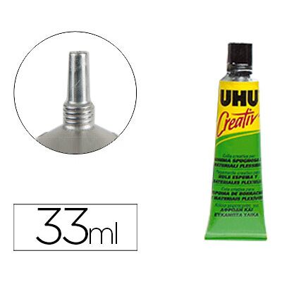 Cola Creativ p/ Espuma de Borracha e Materiais Flexiveis (33ml) - UHU Cola Creativ p/ Espuma de Borracha e Materiais Flexiveis (33ml) - UHU