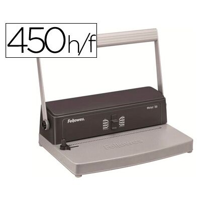 Encadernadora Fellowes p/ Espiral Metalica Esp50 Perfura 20 Folhas A4 Encaderna Até 330 Folhas Encadernadora Fellowes p/ Espiral Metalica Esp50 Perfura 20 Folhas A4 Encaderna Até 330 Folhas