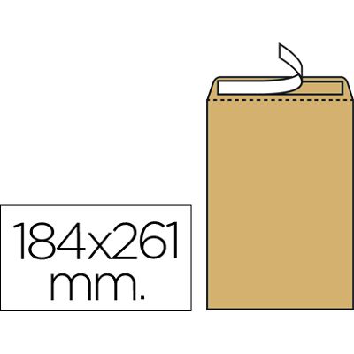LIDERPAPEL Envelope Bolsa Quarto Prolongado 184 X 261mm Kraft (250 Unidades) LIDERPAPEL Envelope Bolsa Quarto Prolongado 184 X 261mm Kraft (250 Unidades)